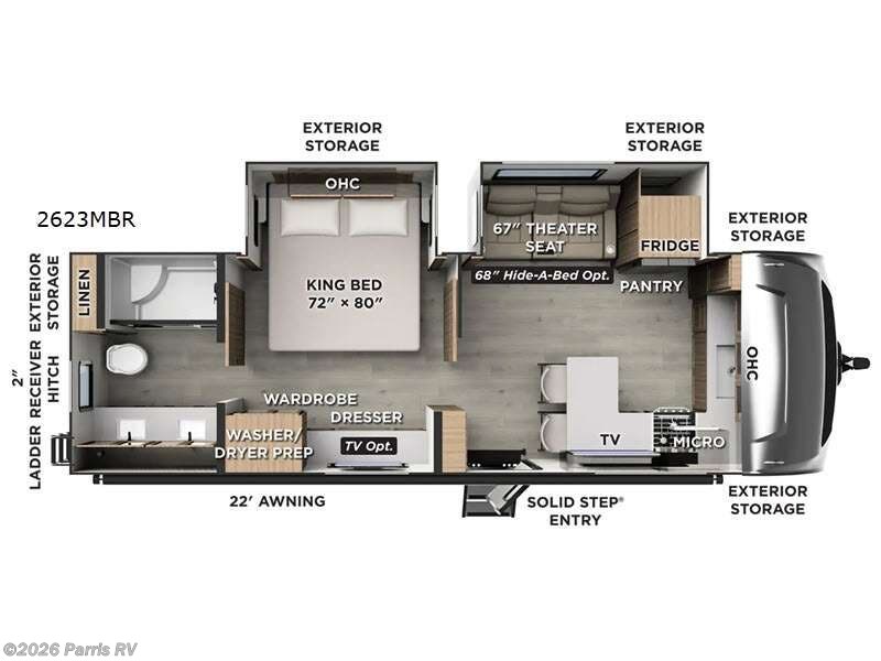 2027 Forest River Rockwood Ultra Lite 2623MBR - New Travel Trailer For Sale by Parris RV in Murray, Utah features Slideout