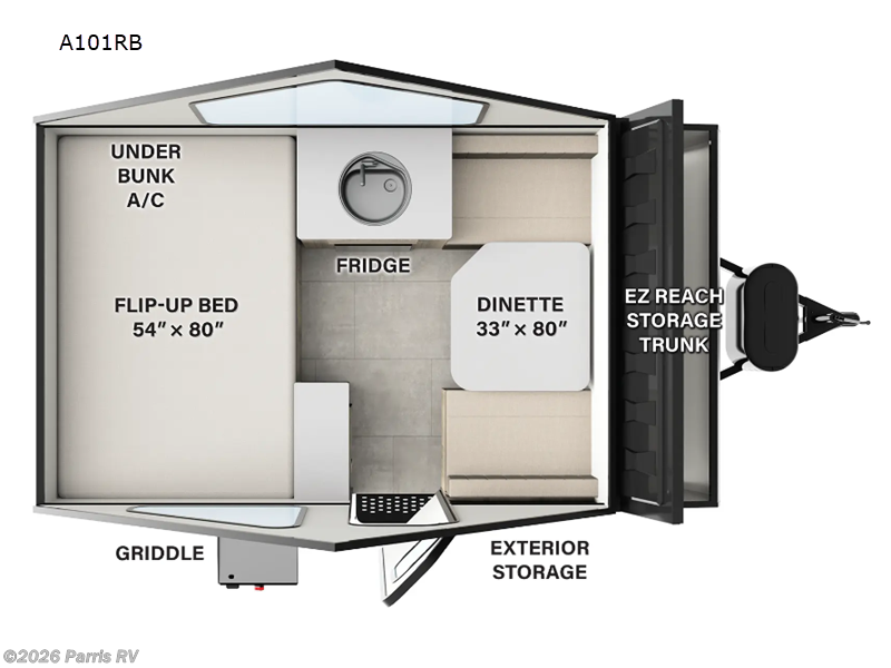 2025 Forest River Rockwood Hard Side High Wall Series A101RB - New Popup For Sale by Parris RV in Murray, Utah