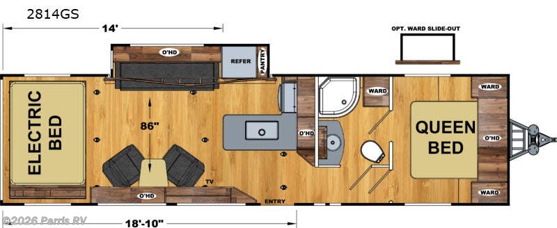 2019 Eclipse Attitude Wide Lite 2814GS - Used Toy Hauler For Sale by Parris RV in Murray, Utah features Slideout
