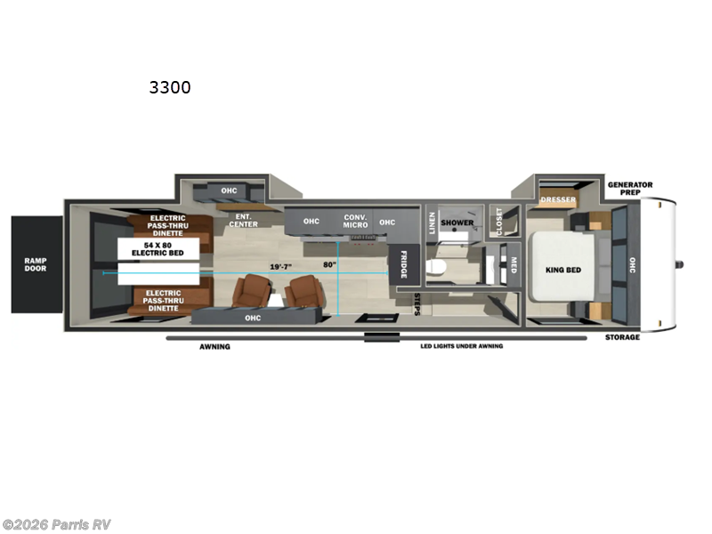 2027 Forest River Sandstorm 3300 - New Toy Hauler For Sale by Parris RV in Murray, Utah features Slideout