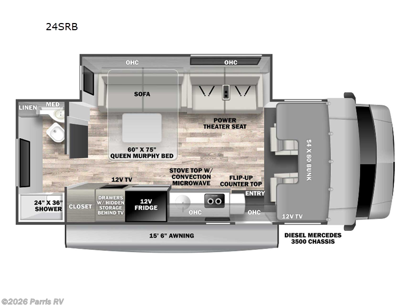 2025 Forest River Solera 24SRB - New Class C For Sale by Parris RV in Murray, Utah features Slideout