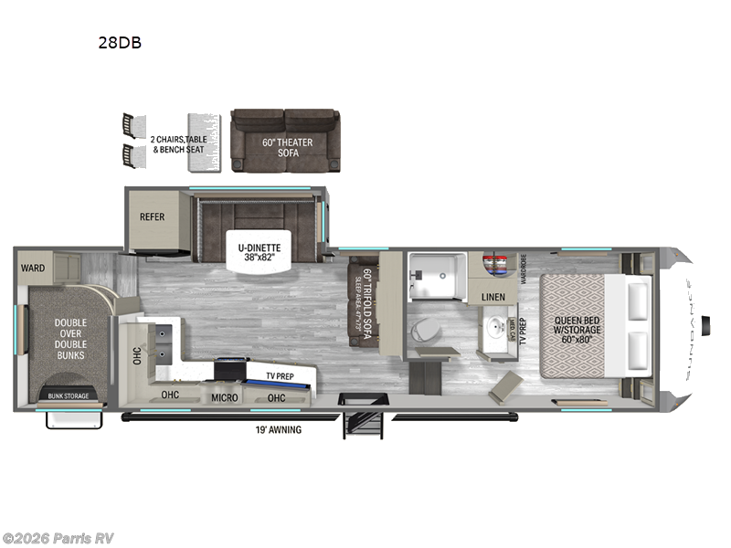 2027 Heartland Sundance 28DB - New Fifth Wheel For Sale by Parris RV in Murray, Utah features Slideout
