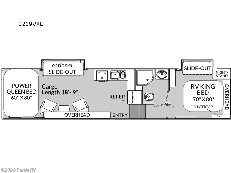 2027 Genesis Supreme Vortex 3219VXL - New Toy Hauler For Sale by Parris RV in Murray, Utah features Slideout