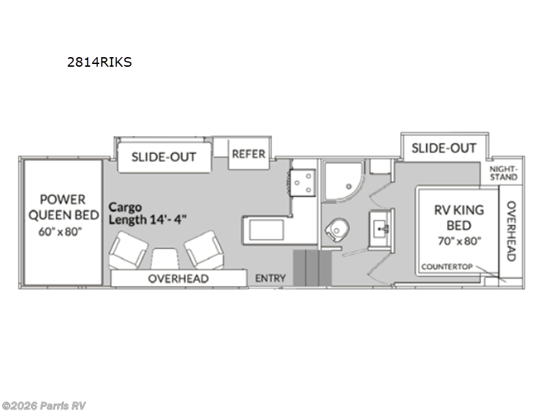 2024 Genesis Supreme Rage'n 2814RIKS - Used Toy Hauler For Sale by Parris RV in Murray, Utah features Slideout