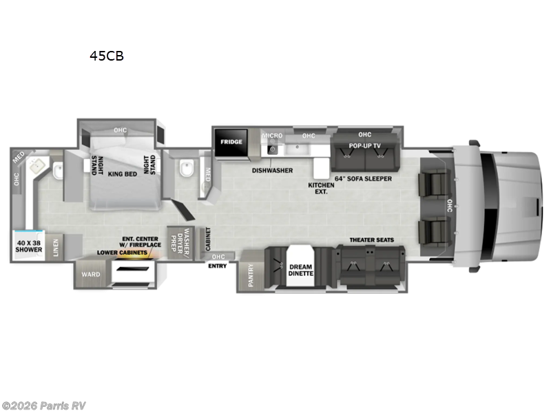 2027 Dynamax Corp Grand Sport 45CB - New Super C For Sale by Parris RV in Murray, Utah features Slideout