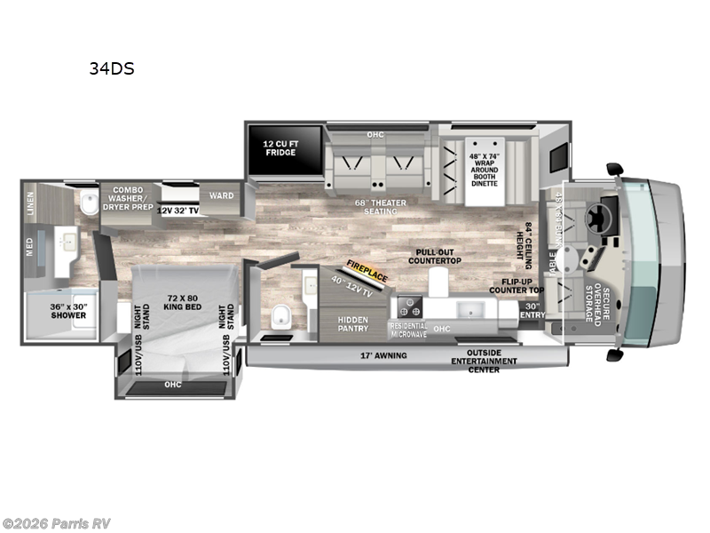 2023 Forest River FR3 34DS - Used Class A For Sale by Parris RV in Murray, Utah features Slideout