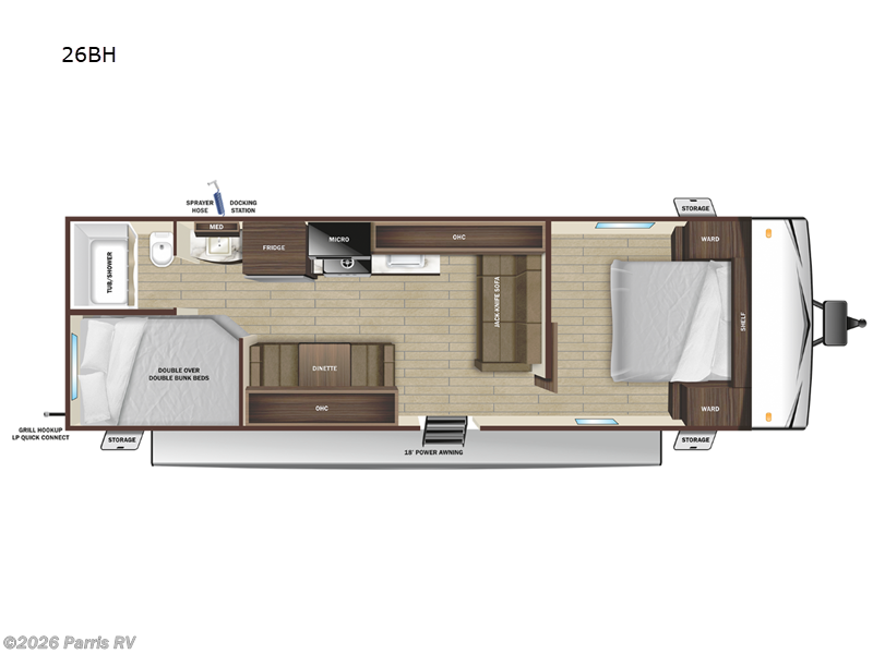2025 Highland Ridge Open Range Conventional 26BH - Used Travel Trailer For Sale by Parris RV in Murray, Utah