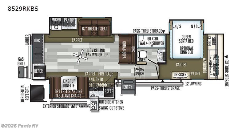 2019 Forest River Flagstaff Classic Super Lite 8529RKBS - Used Fifth Wheel For Sale by Parris RV in Murray, Utah features Slideout