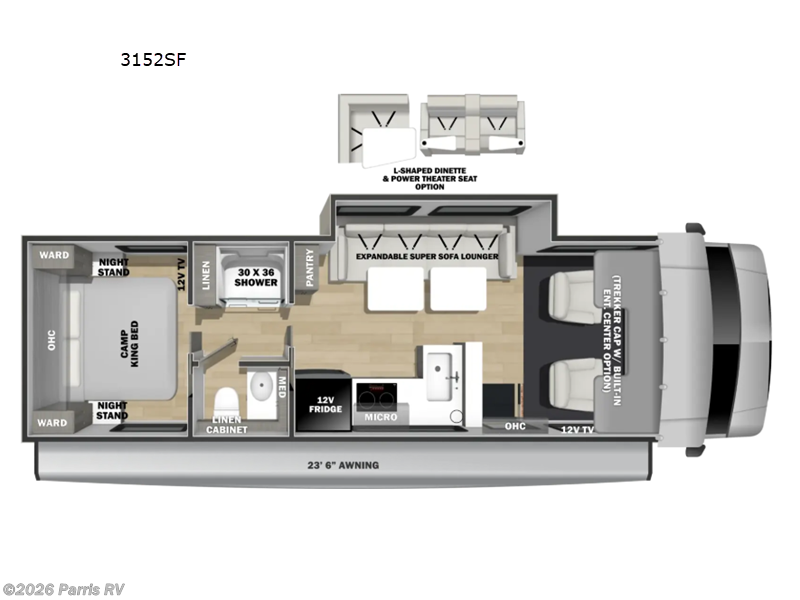 2027 Forest River Solera 3152SF - New Class C For Sale by Parris RV in Murray, Utah features Slideout