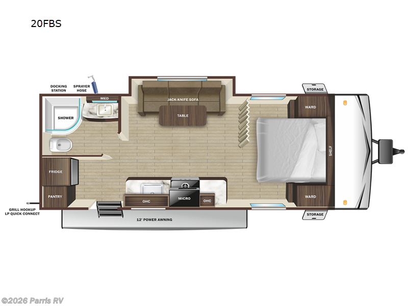 2024 Highland Ridge Open Range Conventional 20FBS - Used Travel Trailer For Sale by Parris RV in Murray, Utah features Slideout