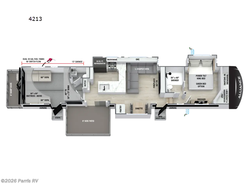 2027 Alliance RV Valor 4213 - New Toy Hauler For Sale by Parris RV in Murray, Utah features Slideout