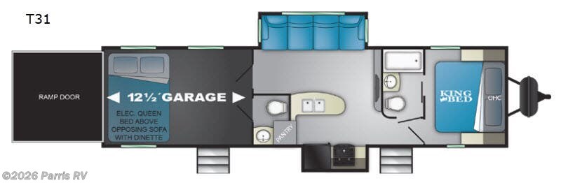 2019 Heartland Torque TQ T31 - Used Toy Hauler For Sale by Parris RV in Murray, Utah features Slideout