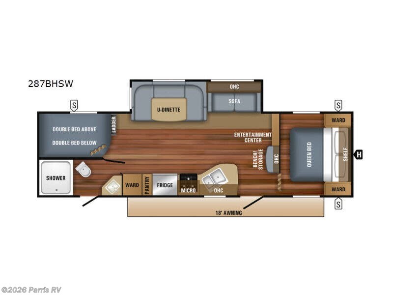 2018 Jayco Jay Flight SLX Western Edition 287BHSW - Used Travel Trailer For Sale by Parris RV in Murray, Utah features Slideout