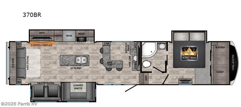 2020 CrossRoads Volante 370BR - Used Fifth Wheel For Sale by Parris RV in Murray, Utah features Slideout