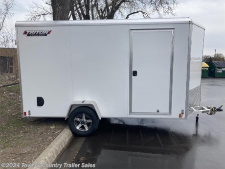 &lt;p&gt;2023 6x12 Triton Vault Cargo&lt;/p&gt;
&lt;p&gt;All aluminum construction, LED lighting, Rear cargo doors, Single 3500lb axle, Side vents, Side entry door with RV latch, Aluminum wheels, Tongue jack with caster wheel.&lt;/p&gt;
&lt;p&gt;&amp;nbsp;&lt;/p&gt;
&lt;p&gt;Great looking strong trailer for your hauling needs.&lt;/p&gt;