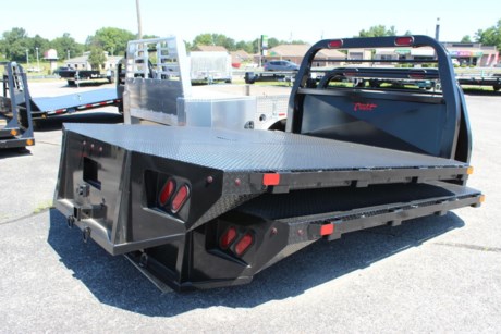 CADET FRISCO MODEL STEEL FLATBED FOR TRUCK FOR SALE, 96&amp;quot; X 102&amp;quot;, 42&amp;quot; FRAME WIDTH, THIS BED FITS A DUALLY WHEEL BED TAKE OFF TRUCK (56&amp;quot; CAB TO AXLE), GOOSENECK HITCH (2-5/16&amp;quot; BALL INSTALLED - 30,000# RATING), SKIRTED REAR WITH TAPERED CORNERS AND 2-1/2&amp;quot; RECEIVER HITCH, 1/8&amp;quot; TREAD PLATE FLOOR, 3&amp;quot; CHANNEL CROSSMEMBERS, 6&amp;quot; STRUCTURAL CHANNEL LONG SILLS, 40&amp;quot; ROLL TUBE HEADACHE RACK, SIDE POCKETS AND RUB RAILS, 9 BULLET LED CLEARANCE LIGHTS, BLACK POLYURETHANE PAINT, 2 STOP &amp; TURN WITH CYCLOPS BACKUP HEADER LIGHTS, 2 STOP &amp; TURN TAIL LIGHTS AND 2 TAIL LIGHTS WITH CYCLOPS BACKUP, ALL WEATHER UNDER-COATING, WEATHERPROOF WIRING HARNESS.

Type: Truck body