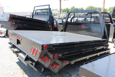 CADET WESTERN MODEL STEEL FLATBED FOR TRUCK FOR SALE, 96&amp;quot; X 102&amp;quot;, 42&amp;quot; FRAME WIDTH, THIS BED FITS A DUALLY WHEEL BED TAKE OFF LONG BED TRUCK (56&amp;quot; CAB TO AXLE), GOOSENECK HITCH, SKIRTED REAR WITH 7&amp;quot; CHANNEL STEP AND 2&amp;quot; RECEIVER HITCH, 12 GAUGE TREAD PLATE FLOOR, 3&amp;quot; FORMED CHANNEL CROSSMEMBERS, 4&amp;quot; STRUCTURAL CHANNEL LONG SILLS, 40&amp;quot; ROLL TUBE HEADACHE RACK, SIDE POCKETS AND RUB RAILS, 7 RED AND 2 AMBER LED CLEARANCE LIGHTS, BLACK POLYURETHANE PAINT, (2) OVAL RED S&amp;T TAIL LIGHTS AND (2) OVAL RED S&amp;T WITH CYCLOPS BACKUP LIGHTS, ALL WEATHER UNDER-COATING, WEATHERPROOF WIRING HARNESS.

Type: Truck body