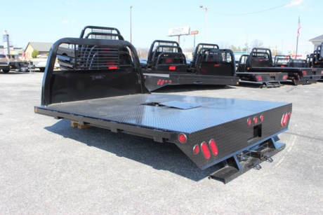CADET WESTERN MODEL STEEL FLATBED FOR TRUCK FOR SALE, 96  X 112 , 34  FRAME WIDTH, THIS BED FITS A DUALLY WHEEL CAB AND CHASSIS 9  FRAME TRUCK (60  CAB TO AXLE), GOOSENECK HITCH, SKIRTED REAR WITH 7  CHANNEL STEP AND 2  RECEIVER HITCH, 12 GAUGE TREAD PLATE FLOOR, 3  FORMED CHANNEL CROSSMEMBERS, 4  STRUCTURAL CHANNEL LONG SILLS, 40  ROLL TUBE HEADACHE RACK, SIDE POCKETS AND RUB RAILS, 7 RED AND 2 AMBER LED CLEARANCE LIGHTS, BLACK POLYURETHANE PAINT, (2) OVAL RED S&amp;T TAIL LIGHTS AND (2) OVAL RED S&amp;T WITH CYCLOPS BACKUP LIGHTS, ALL WEATHER UNDER-COATING, WEATHERPROOF WIRING HARNESS.

Type: Truck body