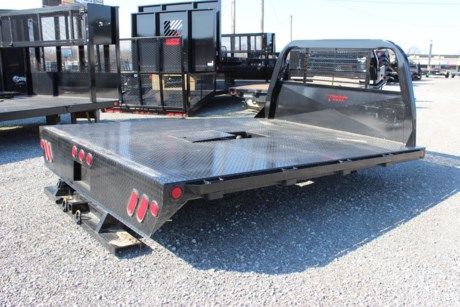 USED TRUCK BED. IT WAS INSTALLED AND THAN DIDN T WORK FOR THE CUSTOMER. CADET WESTERN MODEL STEEL FLATBED FOR TRUCK FOR SALE, 96  X 112 , 34  FRAME WIDTH, THIS BED FITS A DUALLY WHEEL CAB AND CHASSIS 9  FRAME TRUCK (60  CAB TO AXLE), GOOSENECK HITCH, SKIRTED REAR WITH 7  CHANNEL STEP AND 2  RECEIVER HITCH, 12 GAUGE TREAD PLATE FLOOR, 3  FORMED CHANNEL CROSSMEMBERS, 4  STRUCTURAL CHANNEL LONG SILLS, 40  ROLL TUBE HEADACHE RACK, SIDE POCKETS AND RUB RAILS, 7 RED AND 2 AMBER LED CLEARANCE LIGHTS, BLACK POLYURETHANE PAINT, (2) OVAL RED S&amp;T TAIL LIGHTS AND (2) OVAL RED S&amp;T WITH CYCLOPS BACKUP LIGHTS, ALL WEATHER UNDER-COATING, WEATHERPROOF WIRING HARNESS.

Type: Truck body
