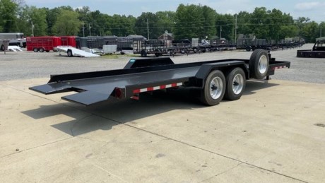 2022 IMPERIAL 22  SPLIT DECK TILT TRAILER FOR SALE, 18  TILT SECTION / 4  FRONT STATIONARY, 82  WIDE DECK, 2-8K ELECTRIC BRAKE AXLES, SPRING SUSPENSION, LT215-75-R17.5  RADIAL 16 PLY TIRES, SPARE TIRE AND MOUNT, 1/8  TREADPLATE STEEL FLOOR, HYDRAULIC CUSHION TILT CYLINDER, 12  ON CENTER CROSSMEMBERS, HEAVY DUTY TREADPLATE FENDERS, 12K DROP LEG JACK, 2-5/16  COUPLER, FRONT TOOLBOX, STAKE POCKETS AND TIE RAILS, (4) WELD-ON D-RINGS, 2 COATS PRIMER, 2 COATS BLACK PAINT, WIRING IN CONDUIT, LED LIGHTS.