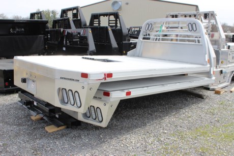 CM ALUMINUM RD MODEL FLATBED, 136  X 97 , 84  CAB TO AXLE, 34  FRAME WIDTH, FITS DUALLY WHEEL CAB &amp; CHASSIS TRUCK (11  FRAME), 4  STRUCTURAL CHANNEL STEEL FRAME RAILS, MODULAR SEALED WIRING HARNESS, LED LIGHTS, LIGHTED HEADACHE RACK, EXTRUDED ALUMINUM FLOOR, TIE RAILS WITH STAKE POCKETS, 18,500LB RATED B&amp;W 2  REAR RECEIVER HITCH, 30,000LB RATED B&amp;W GOOSENECK HITCH, SMOOTH ALUMINUM REAR, TAPERED REAR CORNERS. Please check with us for exact fitment as makes vary slightly.

Type: Truck body