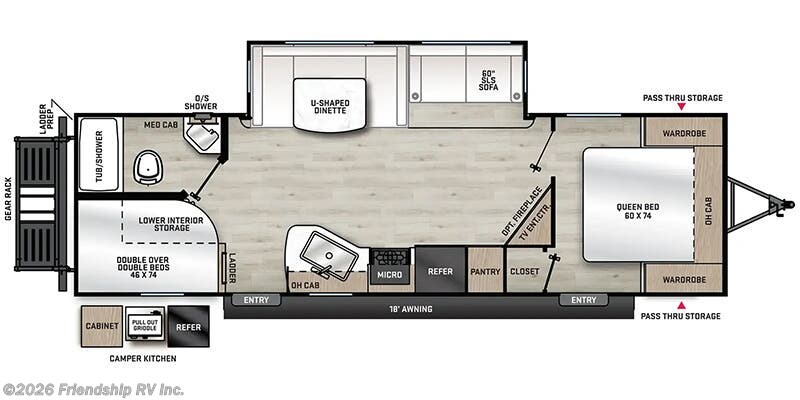 Floorplan of 2025 Coachmen Catalina Legacy Edition 263BHSCK