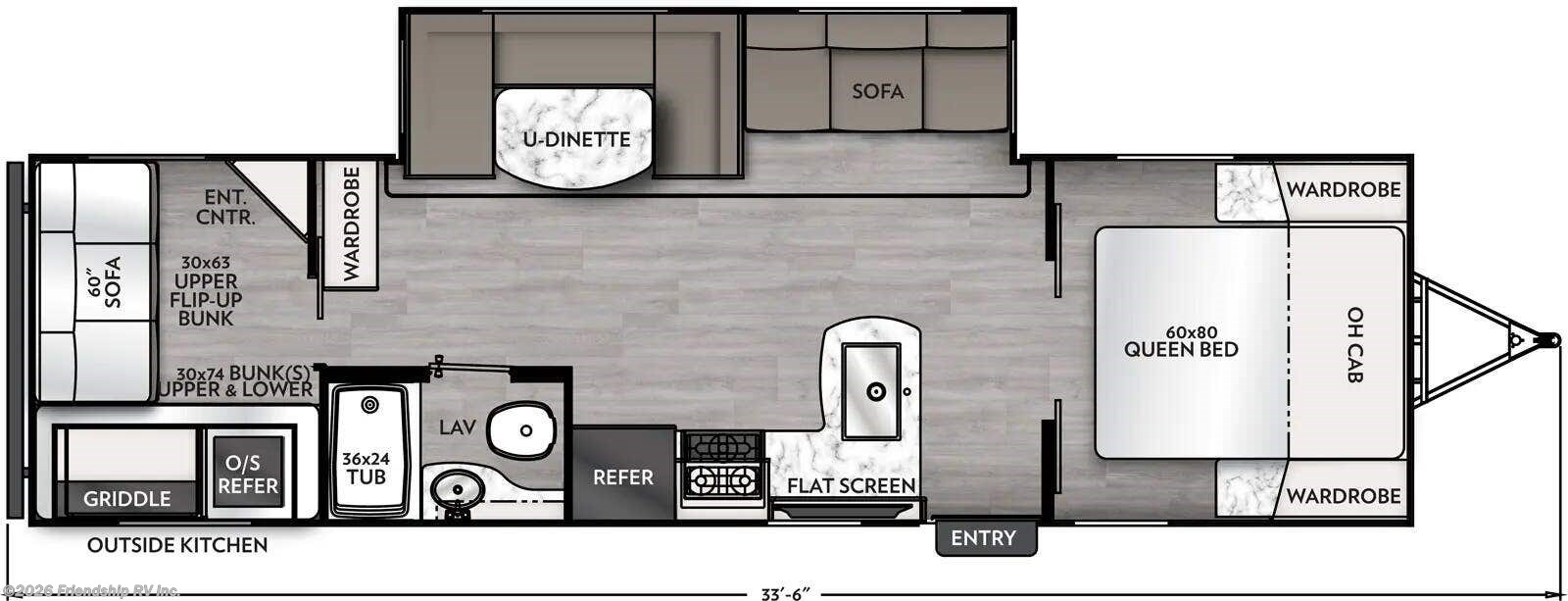Floorplan of 2025 Coachmen Apex Ultra-Lite 