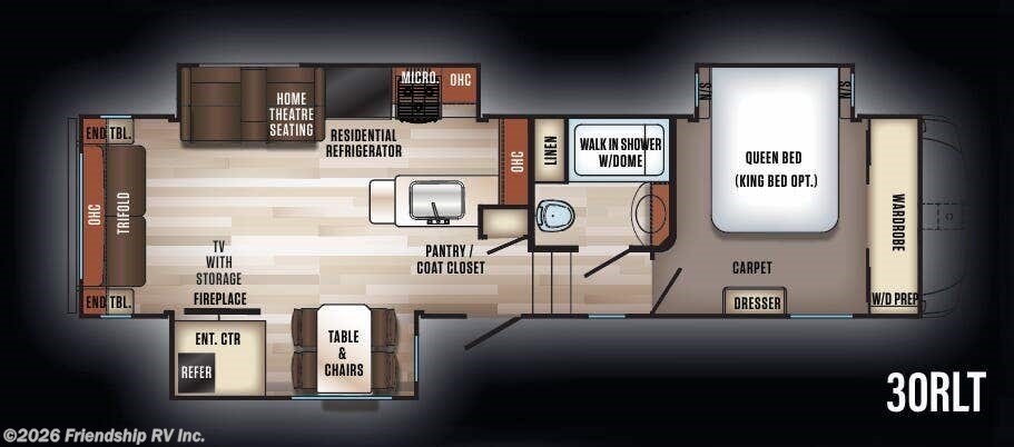 Floorplan of 2018 Forest River Sabre 30RLT