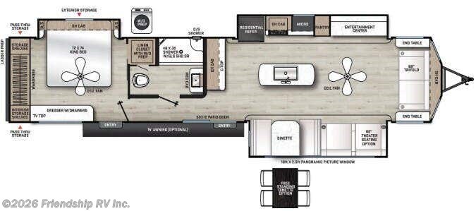 Floorplan of 2026 Coachmen Catalina Destination 39flts
