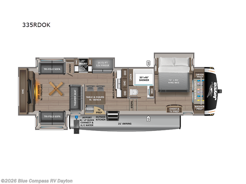 2025 Jayco Eagle 335RDOK - New Fifth Wheel For Sale by Blue Compass RV Dayton in New Carlisle, Ohio features Slideout