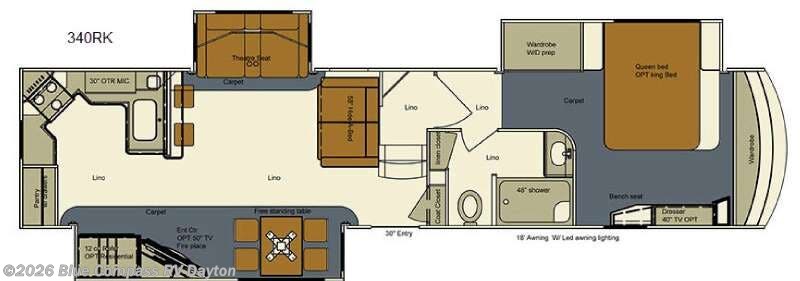 2016 EverGreen RV Bay Hill 340RK - Used Fifth Wheel For Sale by Blue Compass RV Dayton in New Carlisle, Ohio features Slideout