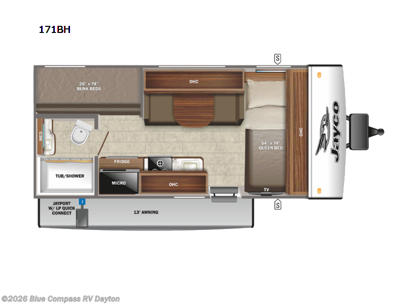 2022 Jayco Jay Feather Micro 171BH - Used Travel Trailer For Sale by Blue Compass RV Dayton in New Carlisle, Ohio
