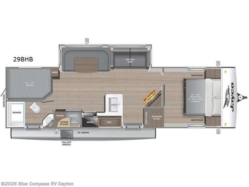 2026 Jayco Jay Feather 29BHB - New Travel Trailer For Sale by Blue Compass RV Dayton in New Carlisle, Ohio features Slideout