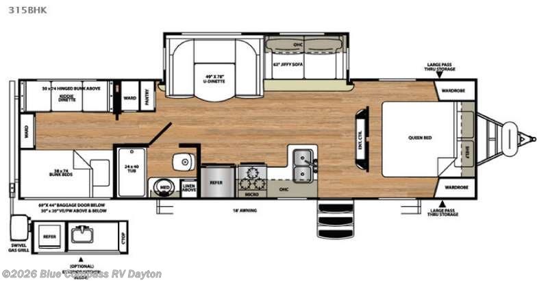 2016 Forest River Vibe Extreme Lite 315BHK - Used Travel Trailer For Sale by Blue Compass RV Dayton in New Carlisle, Ohio features Slideout