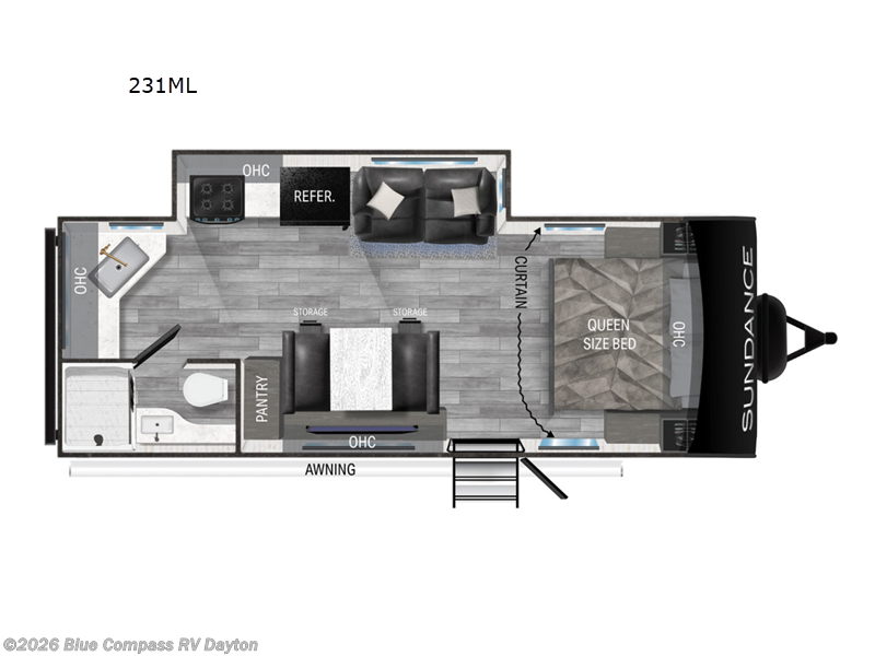 2024 Heartland Sundance Ultra Lite 231ML - Used Travel Trailer For Sale by Blue Compass RV Dayton in New Carlisle, Ohio features Slideout