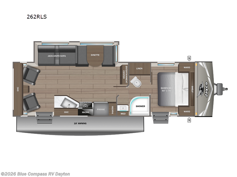 2027 Jayco Jay Flight 262RLS - New Travel Trailer For Sale by Blue Compass RV Dayton in New Carlisle, Ohio features Slideout