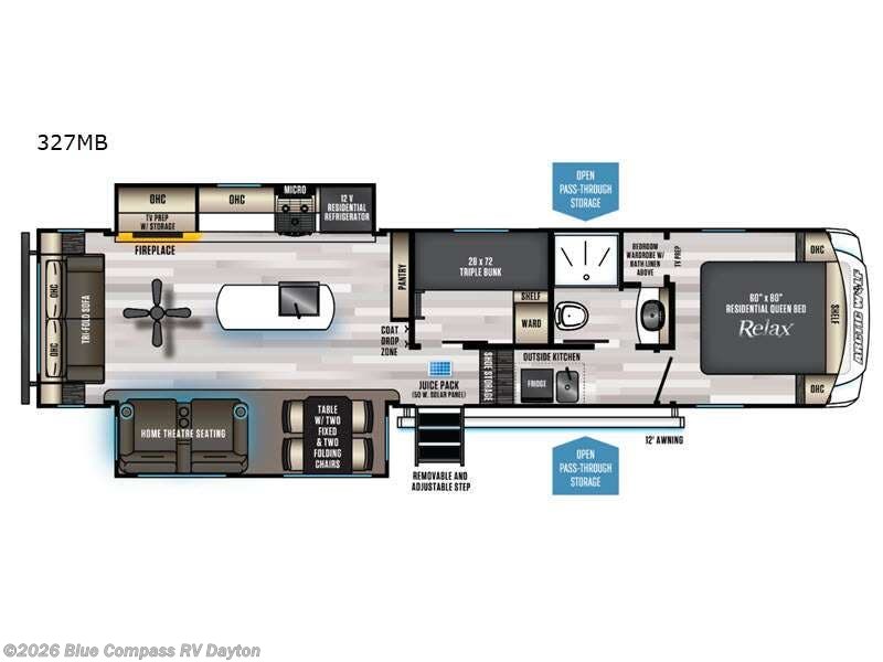 2022 Forest River Cherokee Arctic Wolf 327MB - Used Travel Trailer For Sale by Blue Compass RV Dayton in New Carlisle, Ohio features Slideout