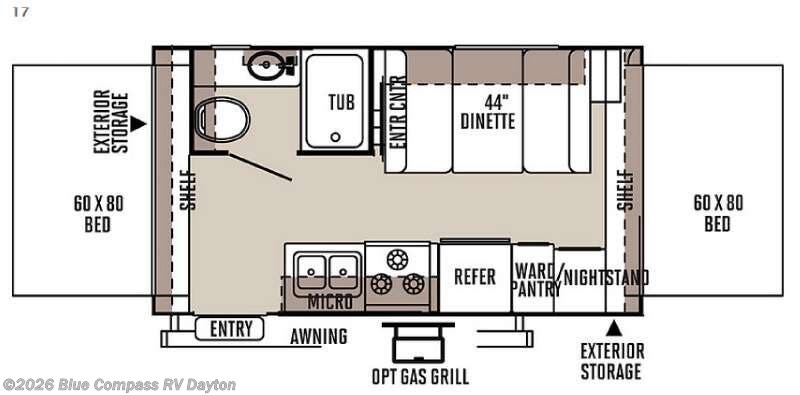 2015 Forest River Rockwood Roo 17 - Used Travel Trailer For Sale by Blue Compass RV Dayton in New Carlisle, Ohio