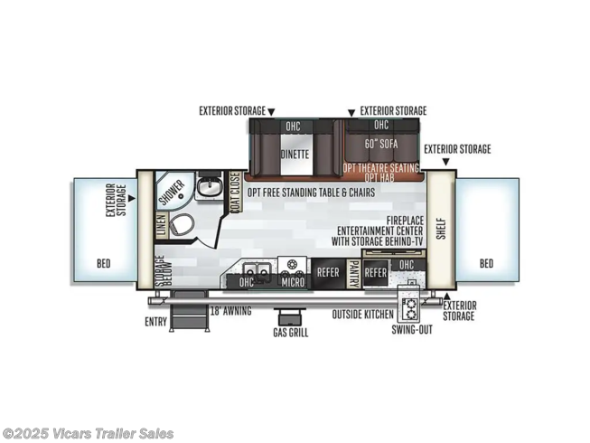 63424 2020 Rockwood Roo 235s Slatewood Chocolate Expandable Trailer For Sale In Taylor Mi