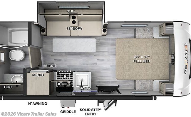 2026 Forest River Rockwood Geo Pro G20FBS Floorplan