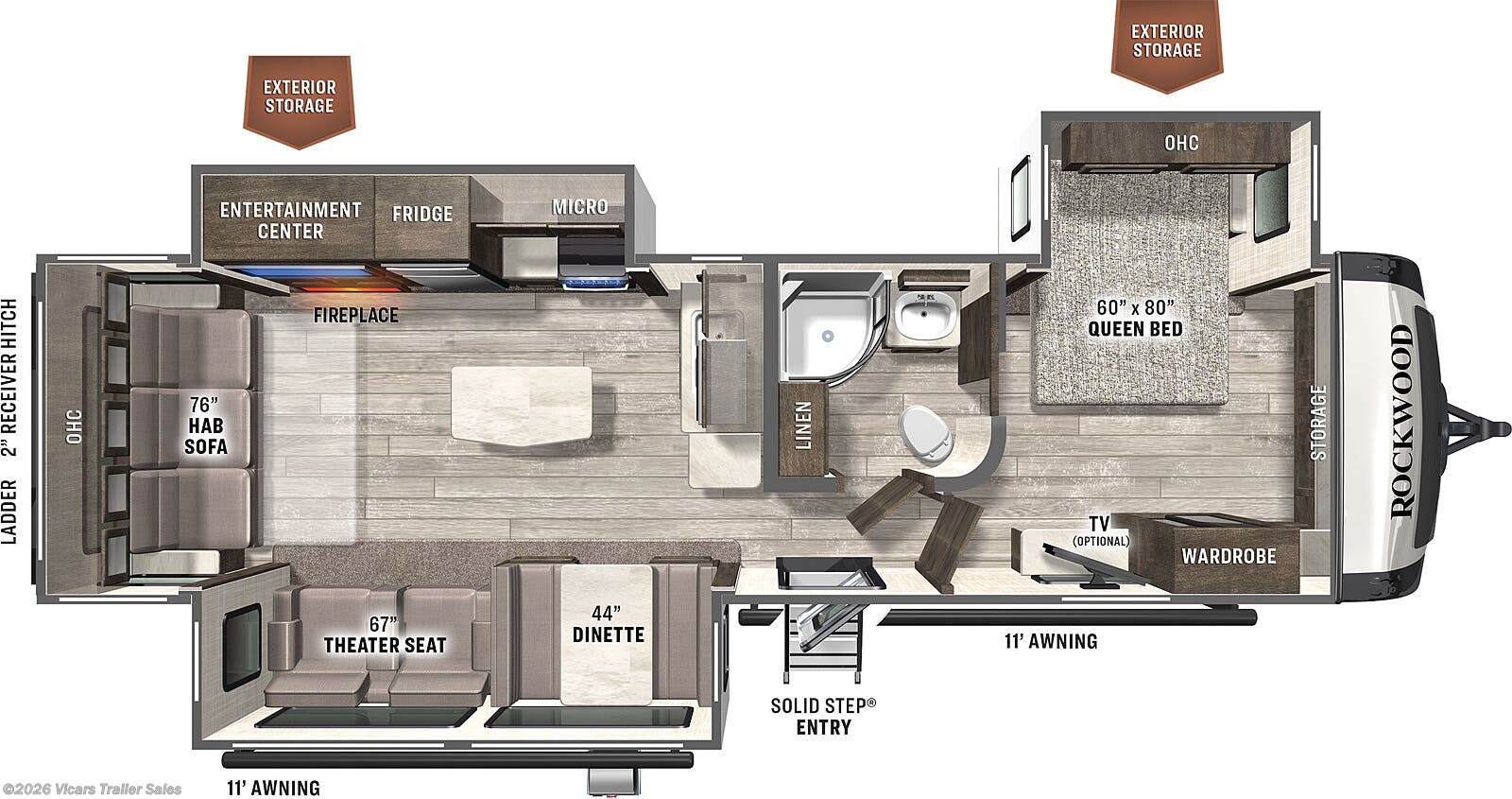 2022 Forest River Rockwood Ultra Lite 2906BS - New Travel Trailer for sale by Vicars Trailer Sales in Taylor, Michigan