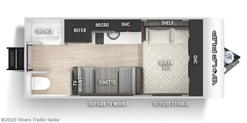 2022 Forest River Cherokee Wolf Pup 14CC - New Travel Trailer for sale by Vicars Trailer Sales in Taylor, Michigan