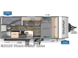 Stock Image for 2024 Forest River 16BHSW (options and colors may vary) 2026 Forest River Cherokee Wolf Pup 16BHSW - New Travel Trailer for sale by Vicars Trailer Sales in Taylor, Michigan