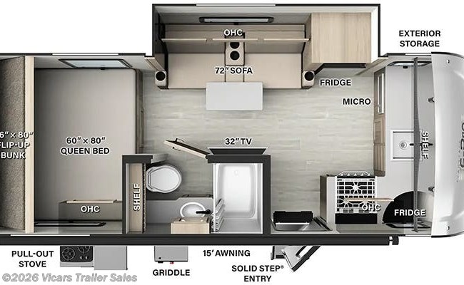 2024 Forest River Rockwood Geo Pro G20FKS Floorplan