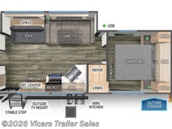 Stock Image for 2024 Forest River 26LK (options and colors may vary) 2024 Forest River Cherokee Grey Wolf 26LK - New Travel Trailer for sale by Vicars Trailer Sales in Taylor, Michigan