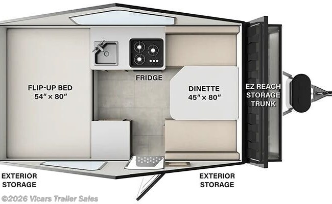 2025 Forest River Rockwood Hard Side A122S Floorplan