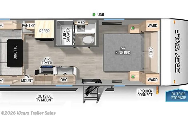 2026 Forest River Cherokee Grey Wolf 20RDSE Floorplan