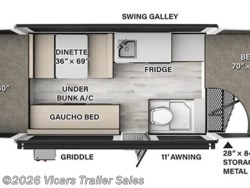 Stock Image for 2025 Forest River 2280FT (options and colors may vary) 2025 Forest River Rockwood Freedom 2280FT - New Popup for sale by Vicars Trailer Sales in Taylor, Michigan