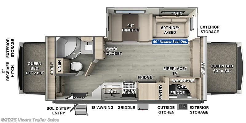 2025 Forest River Rockwood Roo 235S Floorplan