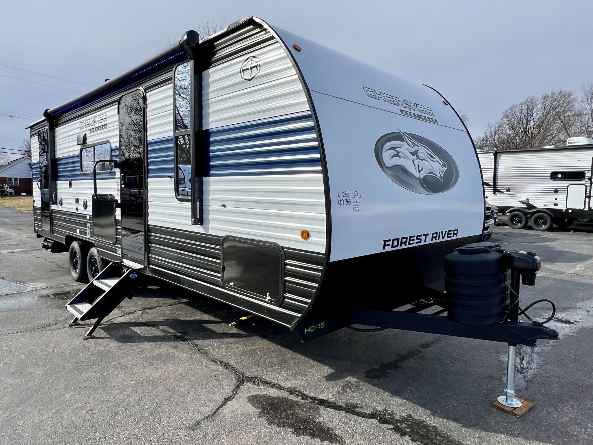 2025 Forest River Cherokee Grey Wolf 23DBH - New Travel Trailer For Sale by Vicars Trailer Sales in Taylor, Michigan features Propane, Furnace, Awning, Auxiliary Battery, Stove Top Burner